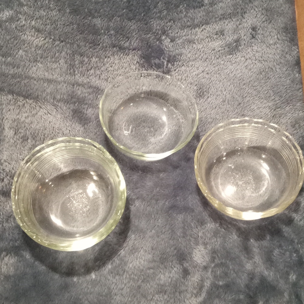 💥PYREX💥 SET OF 6 SCALLOPED EDGE CORNING PYREX CUSTARD BOWLS